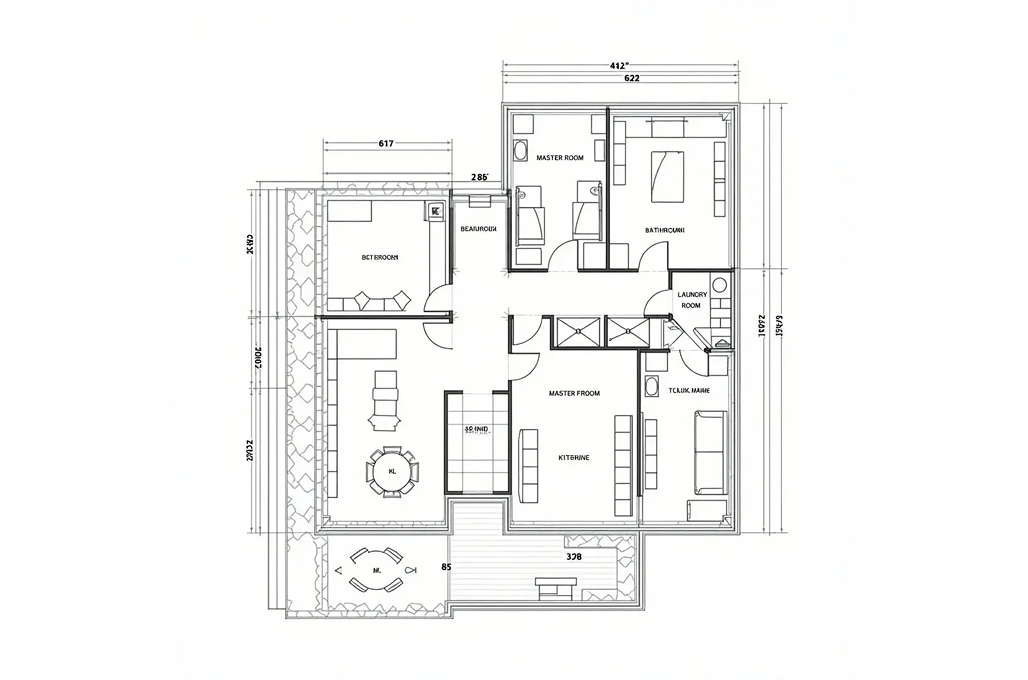 Architectural 3D modeling Services Simple Drawing